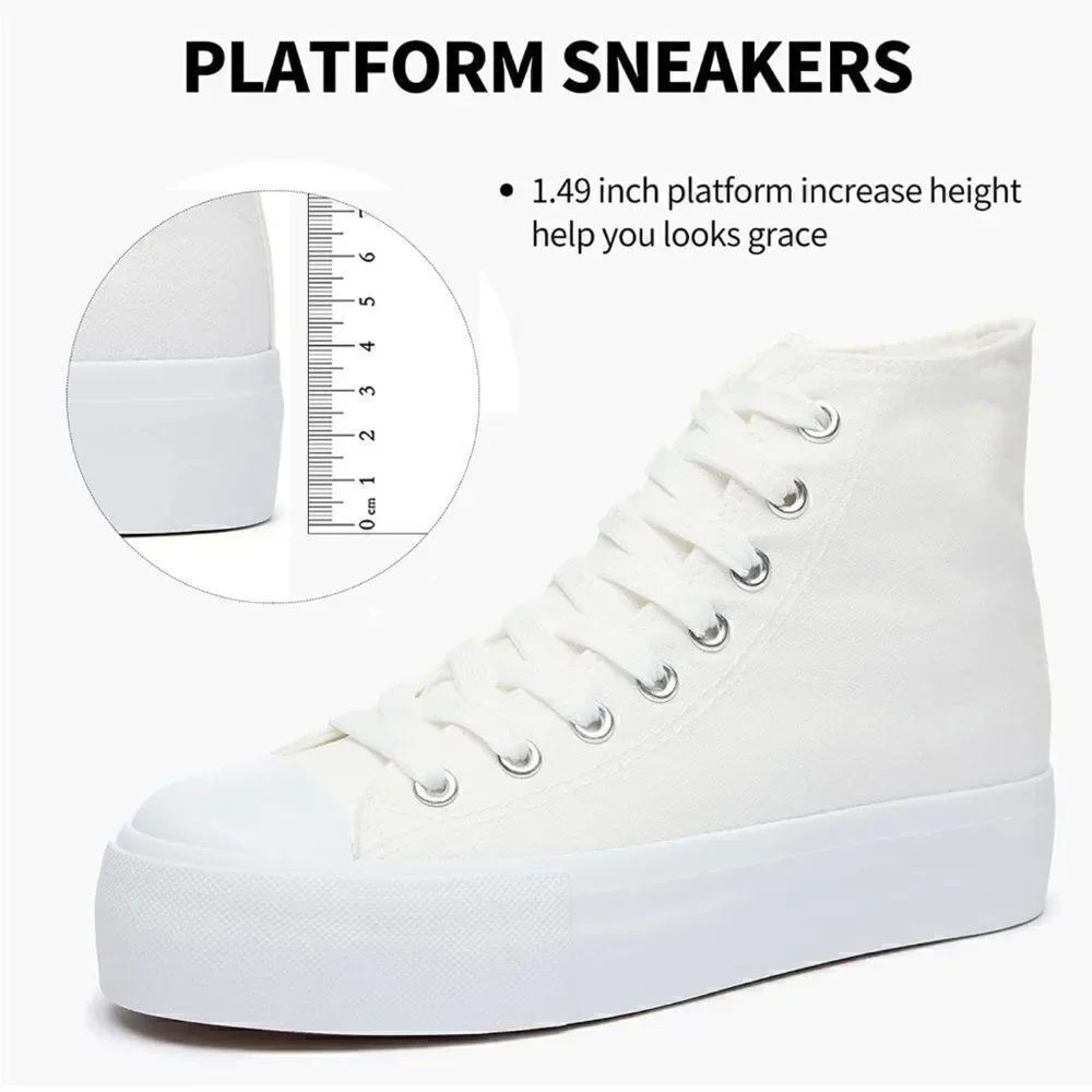 Platform Canvas High Top Sneakers